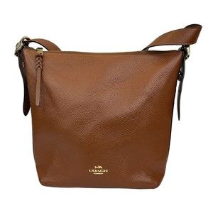 Coach Val Duffle With Refined Pebble Leather In Redwood Retail $398 NWOT